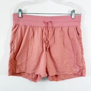 The North Face Womens Pink Nylon Shorts Size M High Waisted Outdoor Hiking